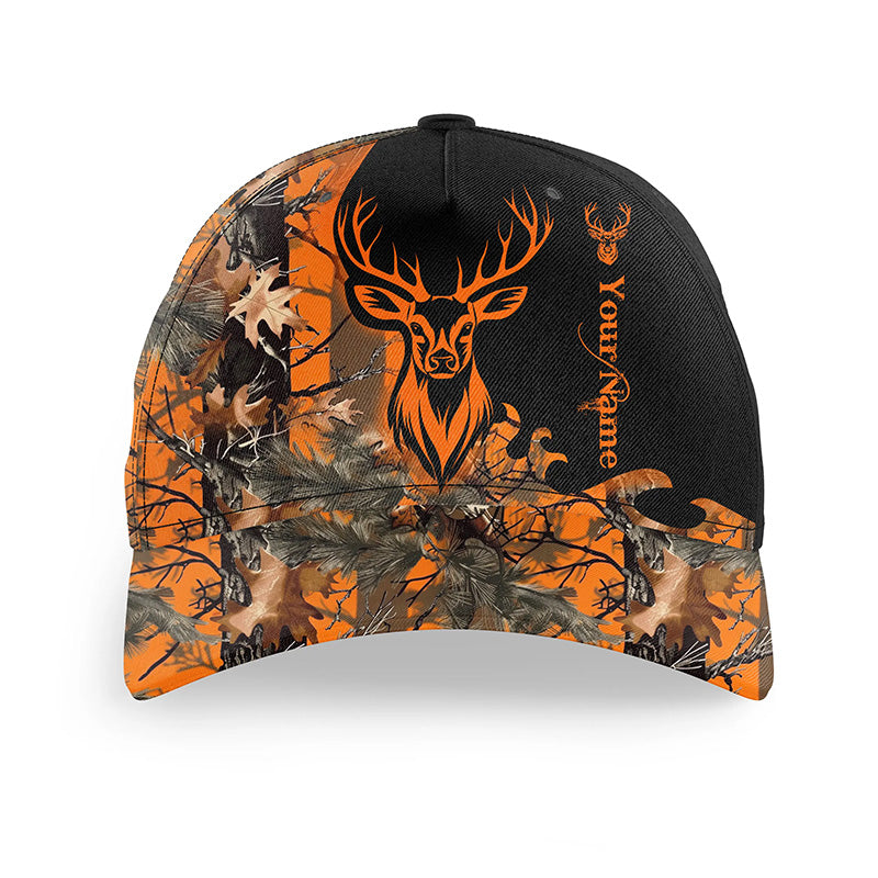 Deer camo orange hunting hat hunters Custom camo hunting hats, deer hunter hat NQS4019