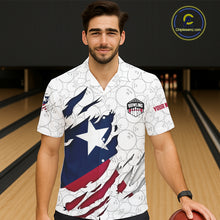 Load image into Gallery viewer, Personalized Texas Flag Camo Bowling Hawaiian Shirt Custom patriotic Texas Bowling Team Jerseys NQS11173