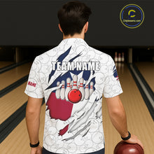 Load image into Gallery viewer, Personalized Texas Flag Camo Bowling Hawaiian Shirt Custom patriotic Texas Bowling Team Jerseys NQS11173