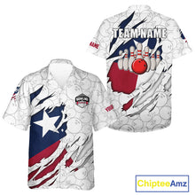 Load image into Gallery viewer, Personalized Texas Flag Camo Bowling Hawaiian Shirt Custom patriotic Texas Bowling Team Jerseys NQS11173