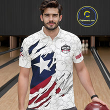Load image into Gallery viewer, Personalized Texas Flag Camo Bowling Shirts For Men Custom patriotic Texas Bowling Team Jerseys NQS11173