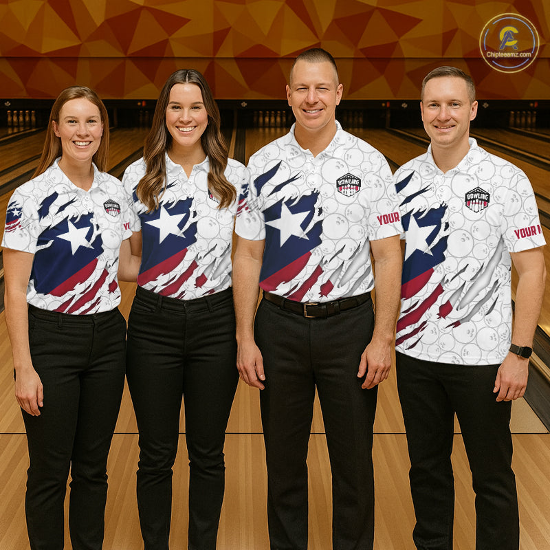 Personalized Texas Flag Camo Bowling Shirts For Women Custom patriotic Texas Bowling Team Jerseys NQS11173