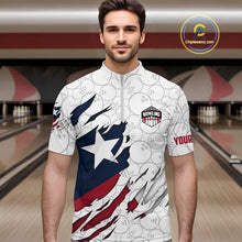 Load image into Gallery viewer, Personalized Texas Flag Camo Bowling Shirts For Men Custom patriotic Texas Bowling Team Jerseys NQS11173