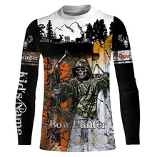 Load image into Gallery viewer, Bow Hunter Skull Orange and white tree Camo Deer Hunting Customize name 3D All over print shirts NQS666