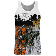 Load image into Gallery viewer, Bow Hunter Skull Orange and white tree Camo Deer Hunting Customize name 3D All over print shirts NQS666