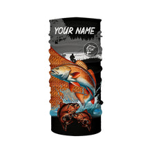 Load image into Gallery viewer, Redfish fishing scales customize performance long sleeves Fishing shirts, Red drum fishing jerseys NQS6955