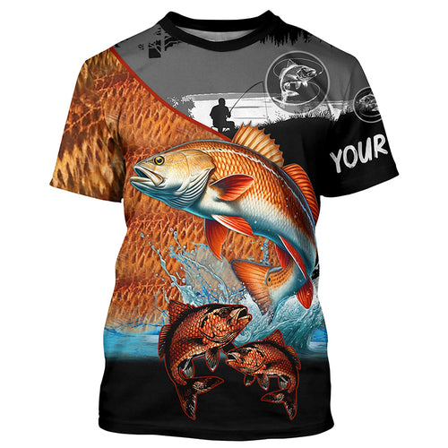 Redfish fishing scales customize performance long sleeves Fishing shirts, Red drum fishing jerseys NQS6955