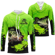 Load image into Gallery viewer, Personalized Bass fishing Performance long sleeve Fishing Shirt, Bass fishing jerseys | Green NQS5871