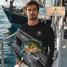 Load image into Gallery viewer, Personalized Black camo Bluegill Fishing Jerseys, Bluegill Tournament fishing team shirts NQS11381