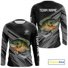 Load image into Gallery viewer, Personalized Black camo Bluegill Fishing Jerseys, Bluegill Tournament fishing team shirts NQS11381