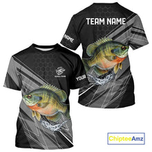 Load image into Gallery viewer, Personalized Black camo Bluegill Fishing Jerseys, Bluegill Tournament fishing team shirts NQS11381
