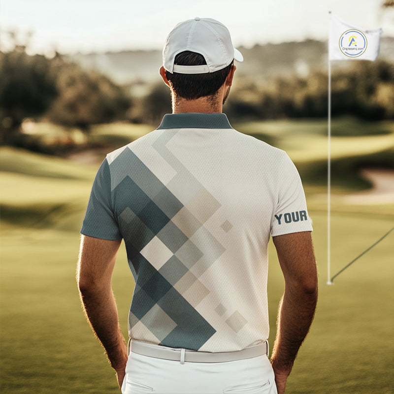 Vintage Pastel Argyle Pattern Golf Polo Shirt For Men Custom retro mens golf outfit NQS10232
