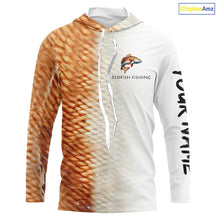Load image into Gallery viewer, Personalized Red Scales Performance Redfish Fishing Shirts, custom Redfish fishing tournament jerseys NQS10239