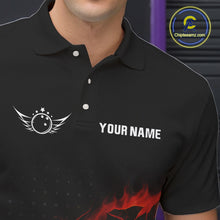 Load image into Gallery viewer, Flame Broken Bowling Ball and pins Bowling Shirt For Men Custom Flame Team Bowling Jerseys NQS10102