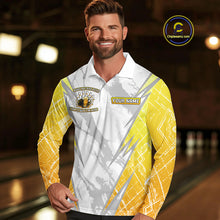 Load image into Gallery viewer, Bowling and beer That&#39;s why I&#39;m here Funny Mens Bowling Shirts Custom Team Bowling Jerseys NQS10134