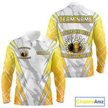 Load image into Gallery viewer, Bowling and beer That&#39;s why I&#39;m here Funny Mens Bowling Shirts Custom Team Bowling Jerseys NQS10134