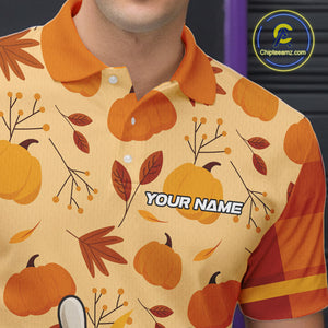 Funny Pumpkin Bowling Ball and pins Bowling Shirts for Men custom Halloween bowling team jerseys NQS10531