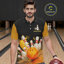Load image into Gallery viewer, Bowling &amp; Beer therefore i&#39;m here custom funny Bowling shirts for Men, Bowling team apparel NQS10274