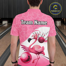 Load image into Gallery viewer, Funny Pink Flamingo Bowling Shirts for Men Custom Flamingo Team bowling jerseys, gift for bowlers NQS11715