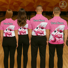 Load image into Gallery viewer, Funny Pink Flamingo Bowling Shirts for Men Custom Flamingo Team bowling jerseys, gift for bowlers NQS11715