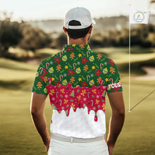 Load image into Gallery viewer, Funny Christmas pattern Golf Polo Shirts For Men custom Christmas golf gifts mens golf outfit NQS10866