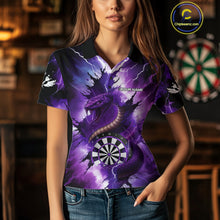 Load image into Gallery viewer, Purple Thunder Lightning Custom Cobra Snake Women Dart Shirts Best Dart Jerseys Dart Team Shirts NQS10693