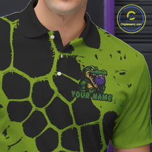 Load image into Gallery viewer, Black and Green Funny Alligator Bowling shirts for Men, Alligator Bowling Team Jersey NQS10739