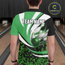 Load image into Gallery viewer, Green shamrock pattern Bowling Shirts For Men custom St Patrick's Day bowling outfits team jerseys NQS11166
