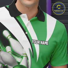 Load image into Gallery viewer, Green shamrock pattern Bowling Shirts For Men custom St Patrick's Day bowling outfits team jerseys NQS11166
