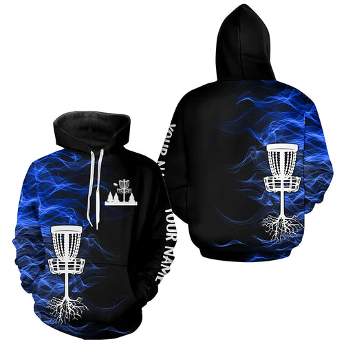 Blue smoke black Disc Golf Hoodies custom team disc golf basket frisbee golf hoodie NQS8942