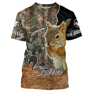 Squirrel Hunting Camouflage Custom Name Shirts for Hunter, Squirrel Hunting Gifts Shirts FSD554