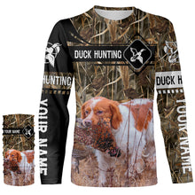 Load image into Gallery viewer, Pheasant Hunting with Brittany dog waterfowl camo Shirts, Personalized Duck Hunting Gifts FSD3727