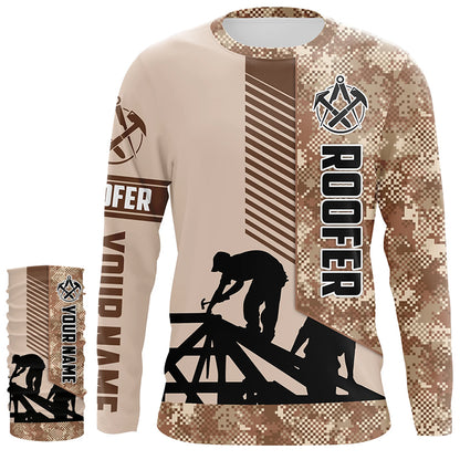 Personalized Roofing Roof repair UV Protection Long sleeve, T-shirt for Roofing Contractors, Roofers FSD4059
