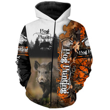 Load image into Gallery viewer, Wild Hog Hunting Camo Custom Name Shirts for hunter, personalized hunting gifts FSD292