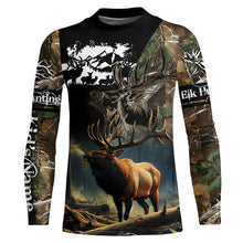 Load image into Gallery viewer, Bulk Elk hunting camouflage Custom name all over print Shirts, Personalized hunting Gifts FSD47