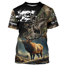 Load image into Gallery viewer, Bulk Elk hunting camouflage Custom name all over print Shirts, Personalized hunting Gifts FSD47