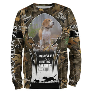 Beagle Hunting Dog Custom Dog Photo and Name Camouflage Shirts, Personalized Beagle Dog Shirts FSD1033