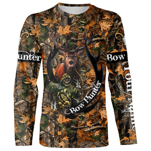 Bow Hunting Deer Grim Reaper Camouflage custom Name Shirts, Personalized gift for Bow Hunter FSD902