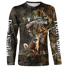 Load image into Gallery viewer, Whitetail Deer Hunting Custom Name Camo Shirt, Deer Hunting Clothing, Camouflage Deer Shirts FSD2385