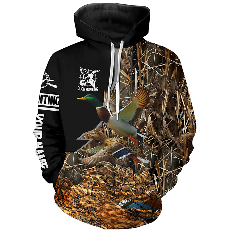 Best Duck Hunting Waterfowl Camo Custom Name Shirts for Duck Hunter, Personalized Hunting Gifts FSD692