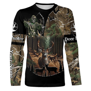 Deer Hunting Gripm Reaper Camouflage Custom Name all over print Shirts, Deer Hunting Gifts Shirt FSD760