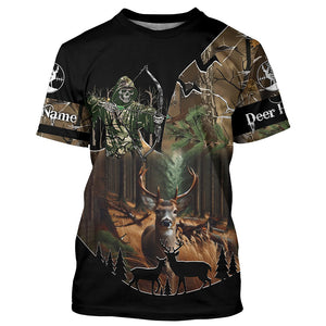 Deer Hunting Gripm Reaper Camouflage Custom Name all over print Shirts, Deer Hunting Gifts Shirt FSD760