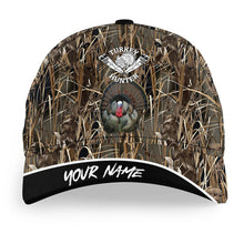 Load image into Gallery viewer, Turkey Hunting Camo Custom Name Hunting hat Adjustable Unisex Baseball hat FSD3075