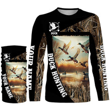 Load image into Gallery viewer, Best Duck Hunting Waterfowl Camo Custom name Shirts for Men, Kid - Duck hunting Clothes FSD666