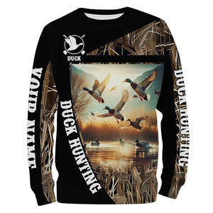 Best Duck Hunting Waterfowl Camo Custom name Shirts for Men, Kid - Duck hunting Clothes FSD666