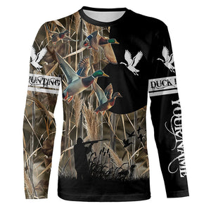 Personalized Duck Hunting Waterfowl Camo Shirts for Men, Kid, Duck Hunting clothes, hunting gifts FSD702