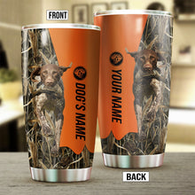 Load image into Gallery viewer, German Shorthaired Pointer Birds &amp; Deer shed Hunting Dog Custom name Stainless Steel Tumbler Cup FSD4285