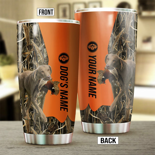 Chesapeake Bay Retriever Birds & Deer shed Hunting Dog Custom name Stainless Steel Tumbler Cup FSD4292