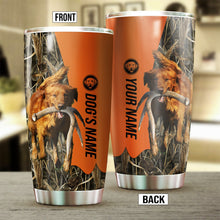 Load image into Gallery viewer, Red Golden Retriever Birds &amp; Deer shed Hunting Dog Custom name Stainless Steel Tumbler Cup FSD4293