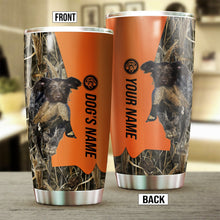 Load image into Gallery viewer, Deutsch Drahthaar Birds &amp; Deer shed Hunting Dog Custom name Stainless Steel Tumbler Cup FSD4296